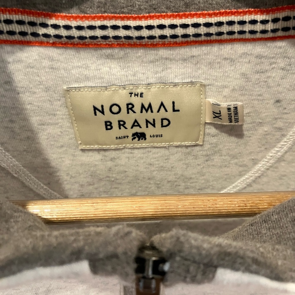 Men's Gray Normal Brand Quarter-Zip Sweater Like New - Picture 2 of 4